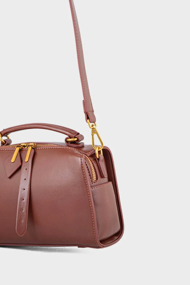 Top Handle Hand Bags BH0088-Brown