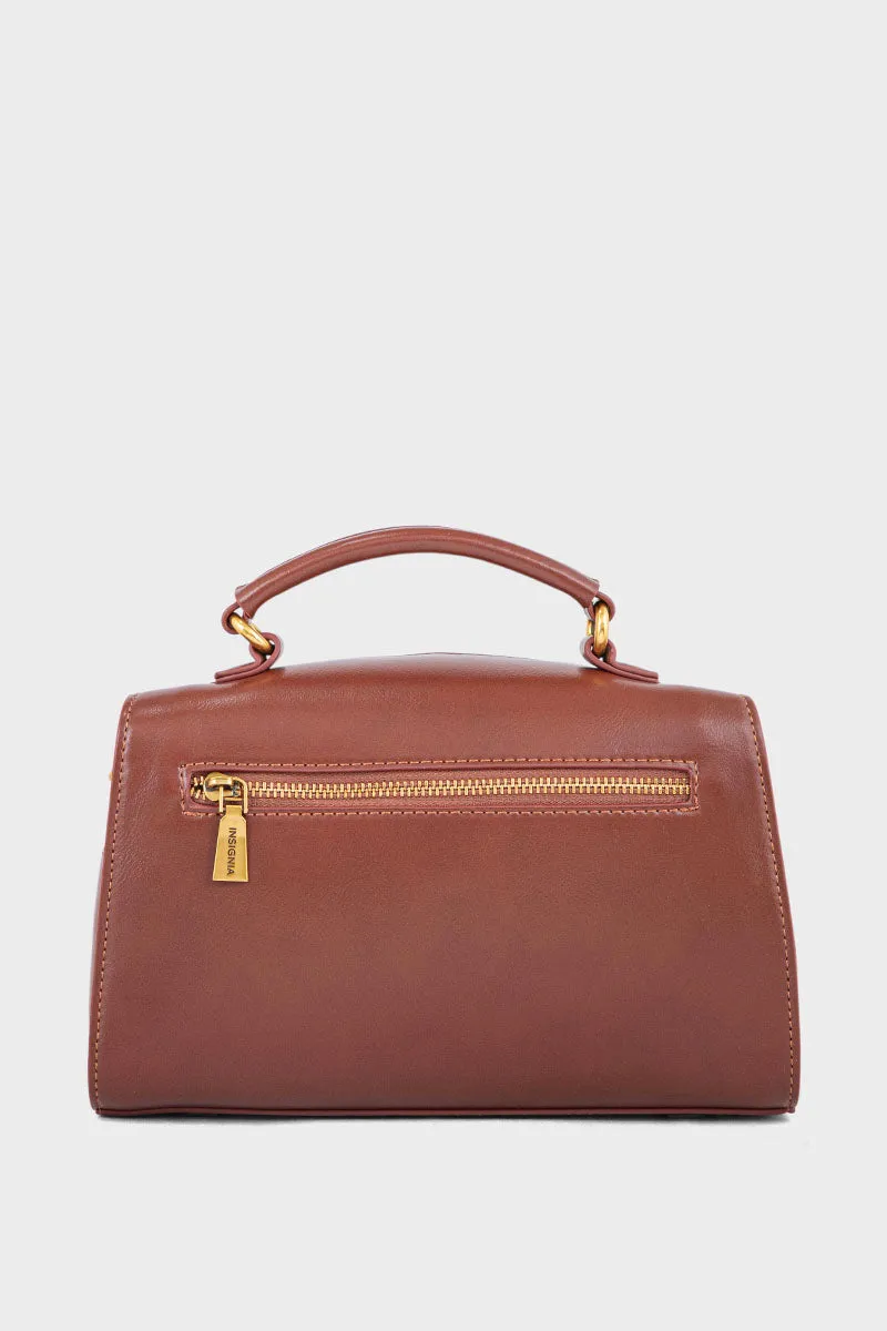 Top Handle Hand Bags BH0088-Brown