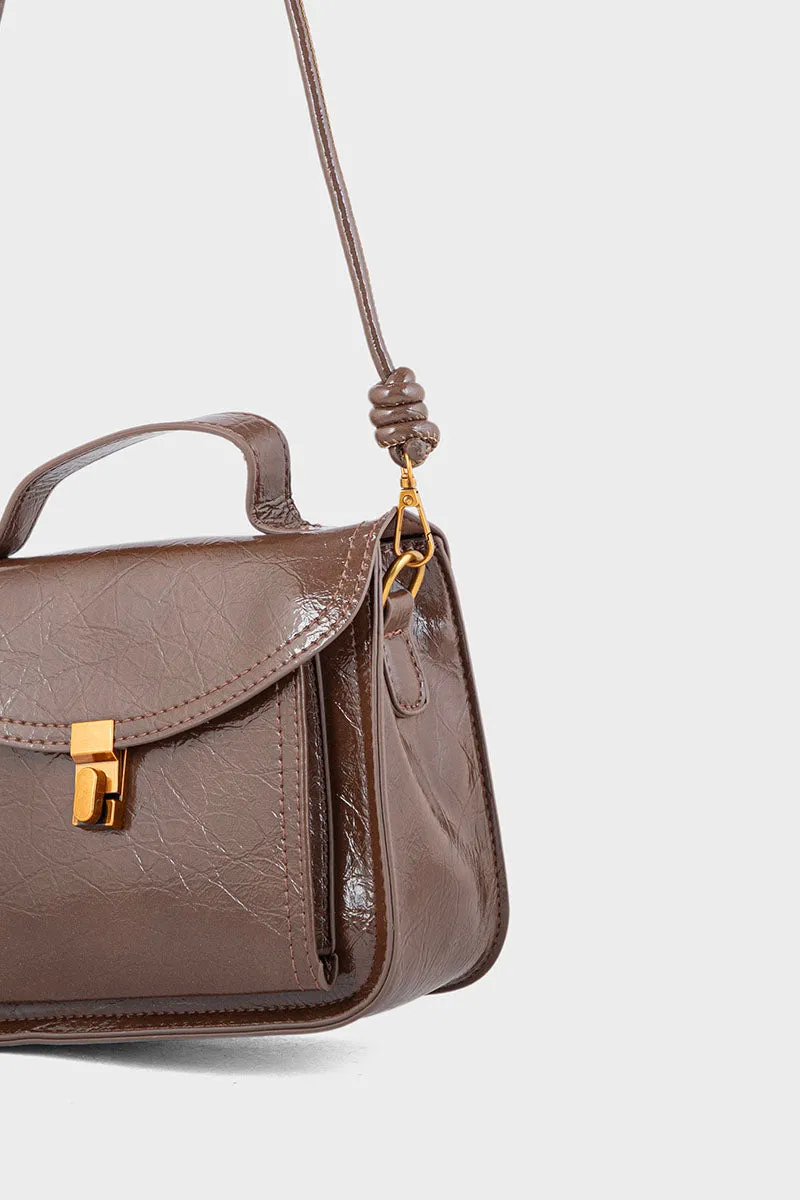 Top Handle Hand Bags BH0103-Brown
