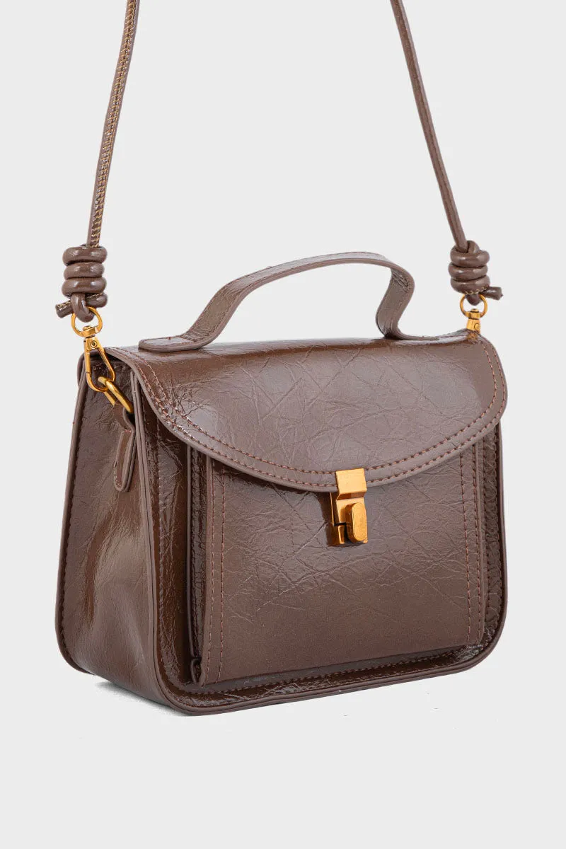 Top Handle Hand Bags BH0103-Brown
