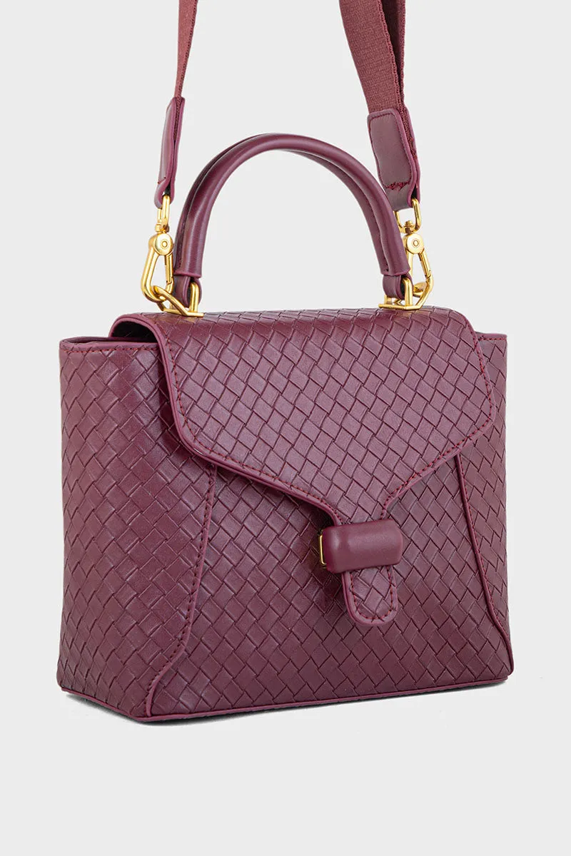 Top Handle Hand Bags BH0109-Maroon