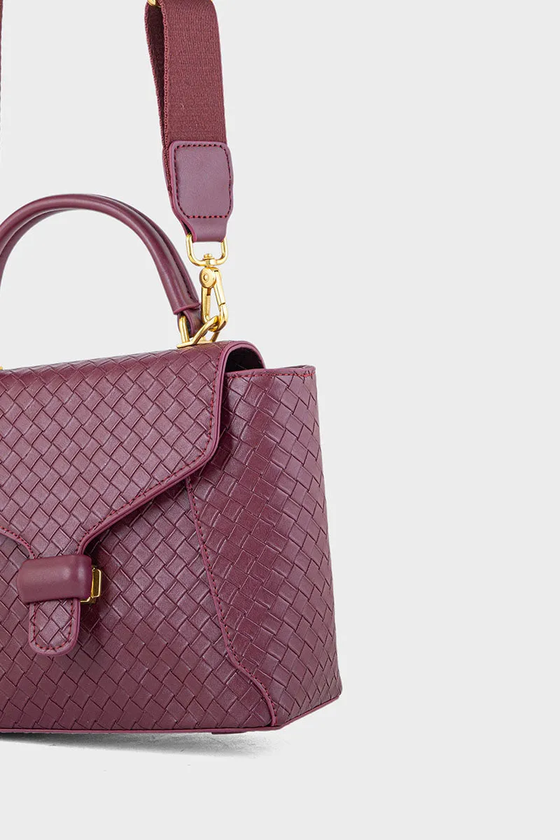Top Handle Hand Bags BH0109-Maroon