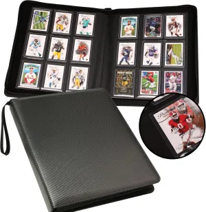 Toploader Binder 9 Pocket - Holds up 324 Toploaders with Sleeves for 3" x 4" Rigid Card Holders Double Sided PU Card Holder for Sports Card, MTG, TCG, Game