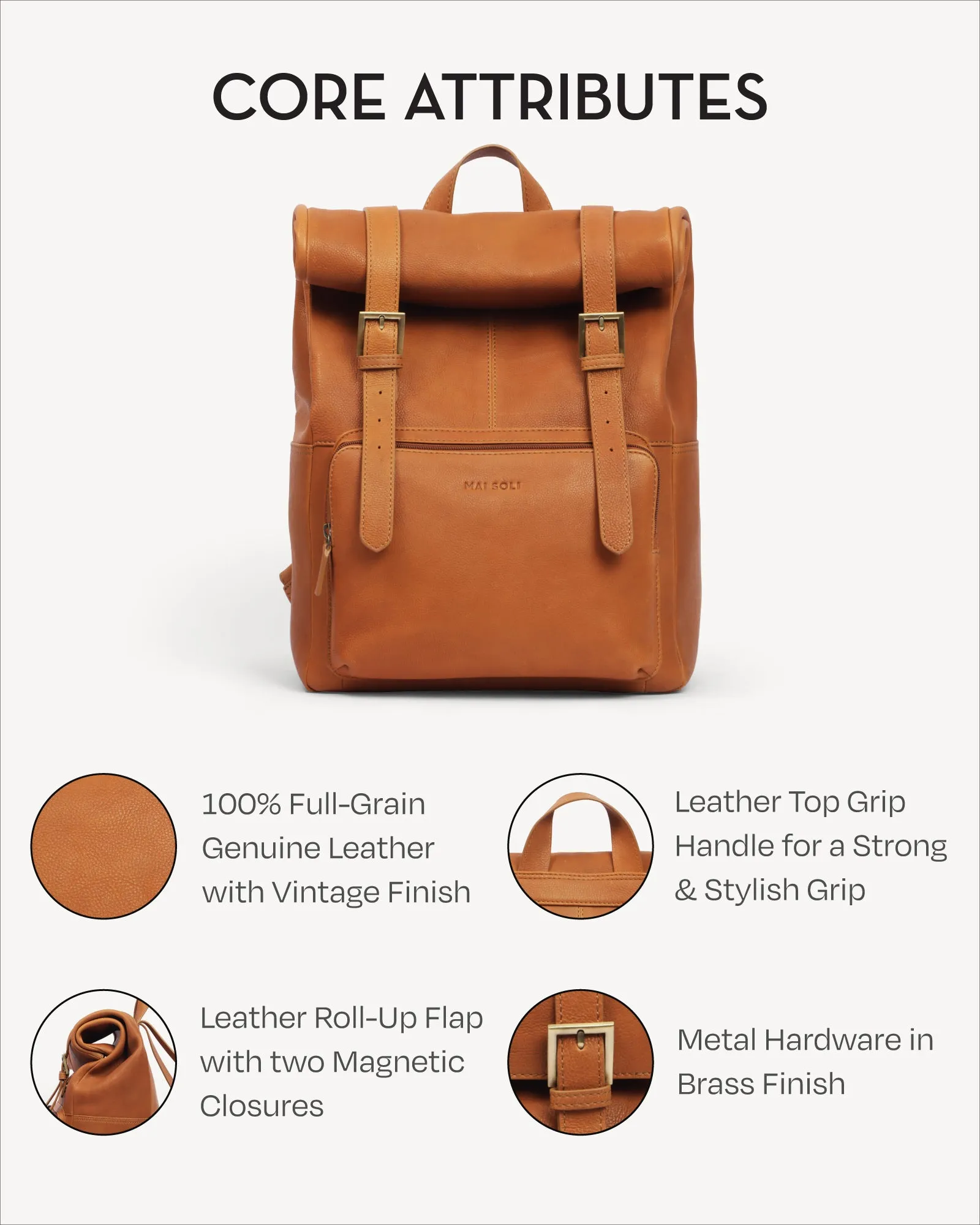 Toronto Backpack - Vintage Caramel
