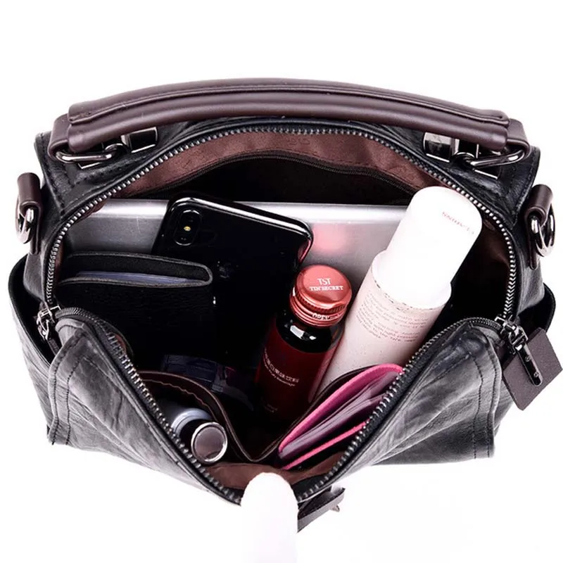Tote Genuine Leather Sheepskin Bags Handbags Women