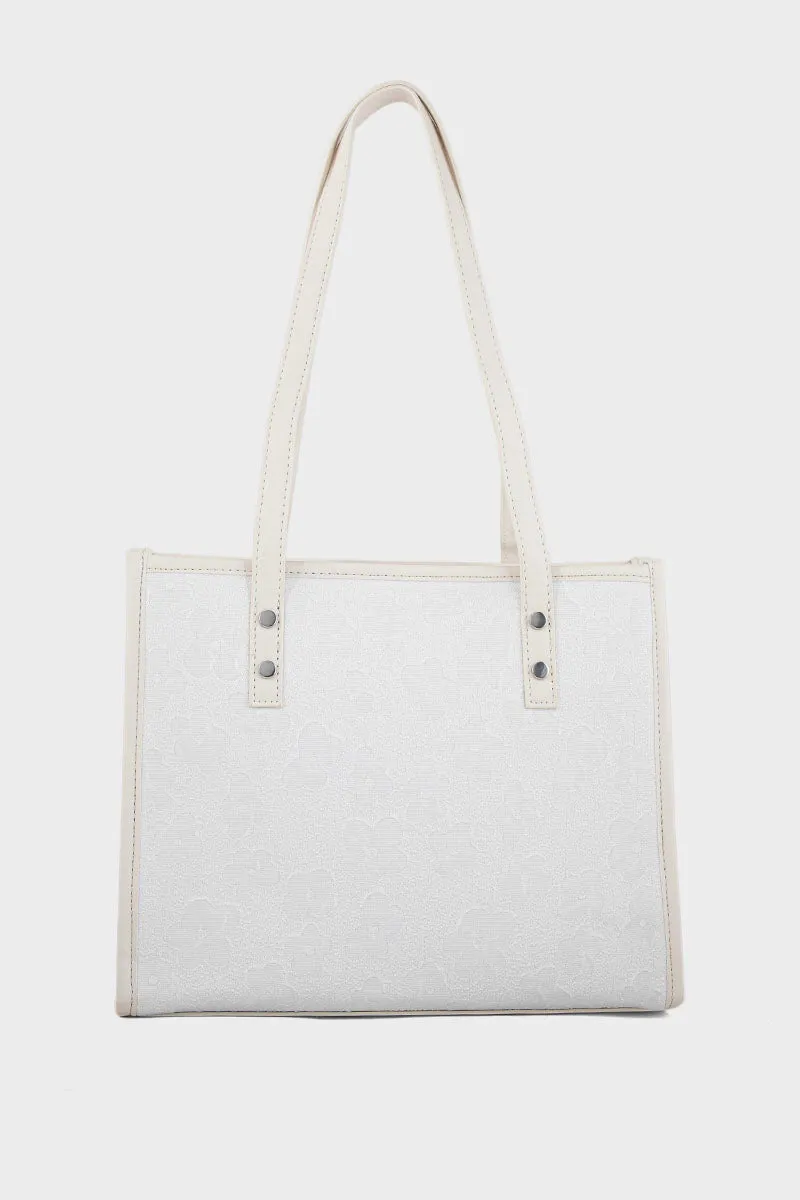 Tote Hand Bags BS2106-White