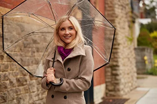 totes InBrella Reverse Close Umbrella, Clear