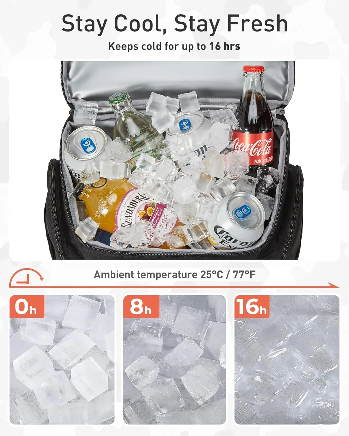 TOURIT 30L (42 Cans) Tactical Cooler Backpack – Military-Grade Insulated Back Pack with 16H Ice Retention, Leakproof Multi-Pocket Cooler Bag for Camping & Hiking, Featuring DIY Hook & Loop Panel