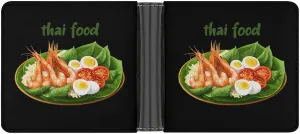 Traditional Thailand Thai Food Mens Bifold Wallet RFID Blocking Minimalist Front Pocket Wallets with Card Slots Stylish Gifts