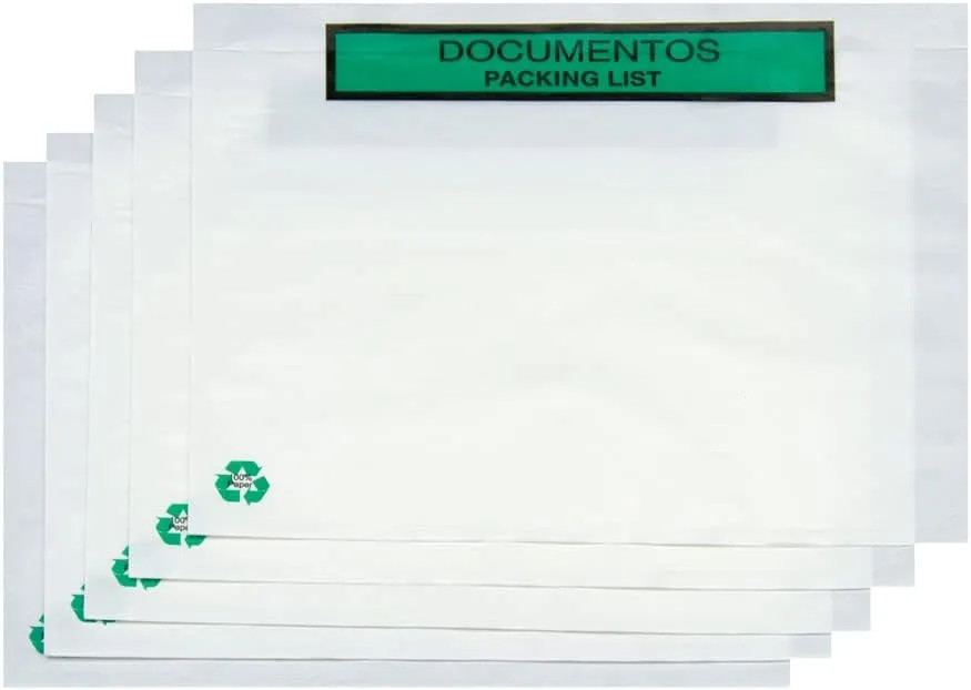 Transparent Paper Document Bags for Sending Packages with Self Closing Adhesive Easy and Resilient. Bags of 175x135 mm for Mailing Packaging and Secure Shipments. 2000 pcs.