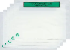 Transparent Paper Document Bags for Sending Packages with Self Closing Adhesive Easy and Resilient. Bags of 175x135 mm for Mailing Packaging and Secure Shipments. 2000 pcs.