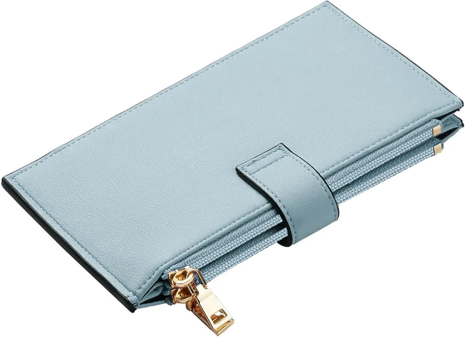 Travelambo Leather Wallets for Women Slim RFID Blocking Bifold Credit Card Holder Wallet