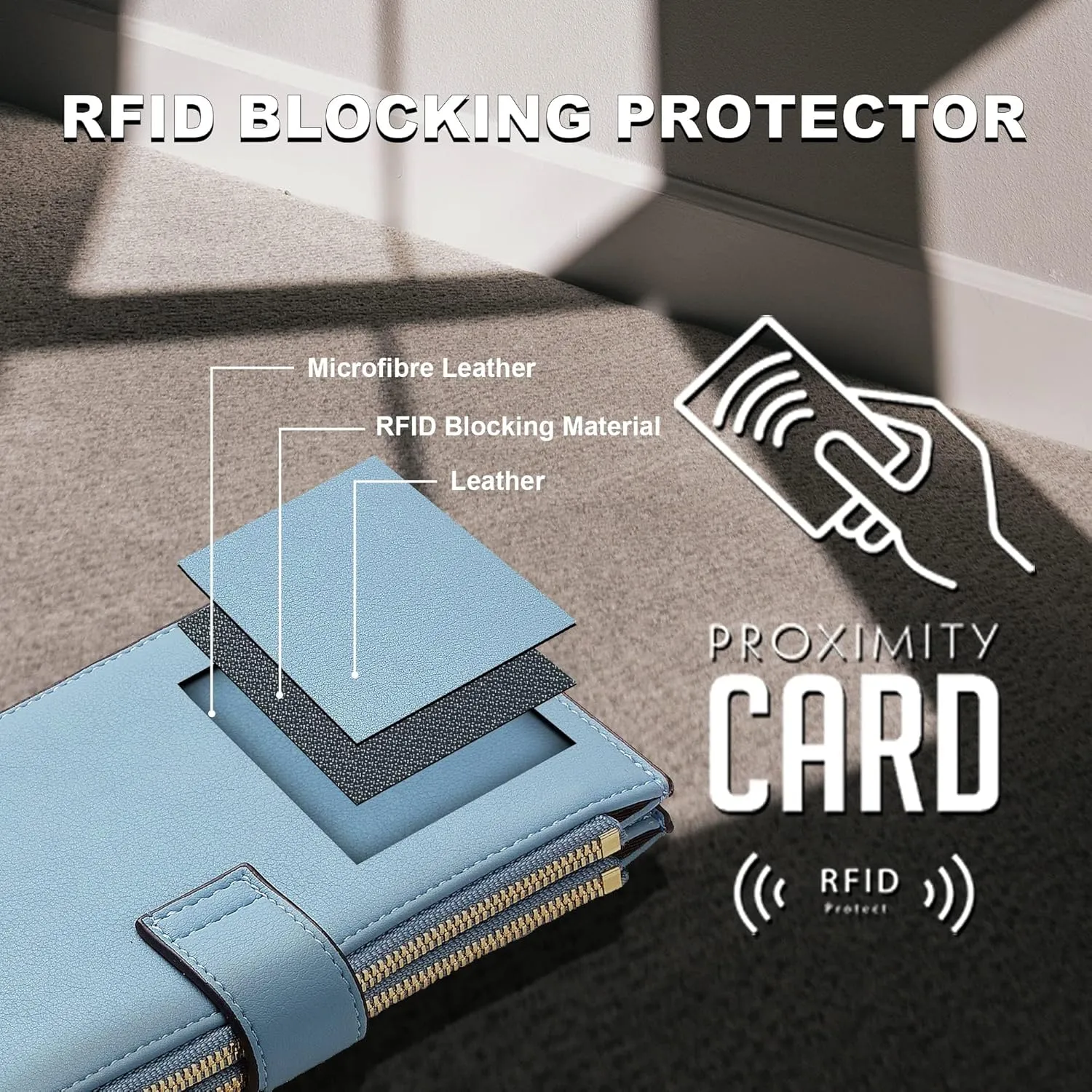 Travelambo Leather Wallets for Women Slim RFID Blocking Bifold Credit Card Holder Wallet