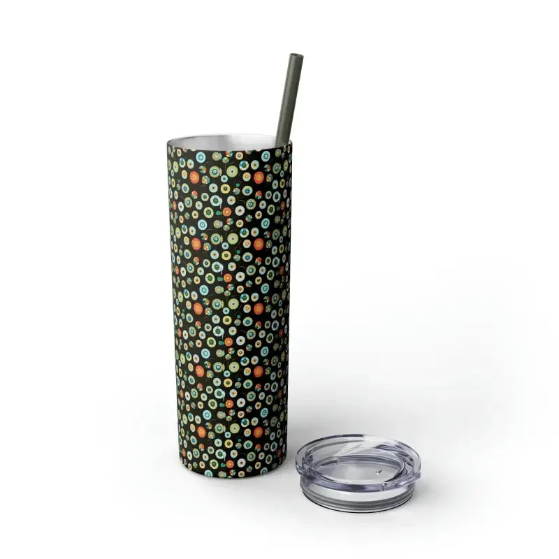 Trendy Skinny Tumbler with Color Matching Straw