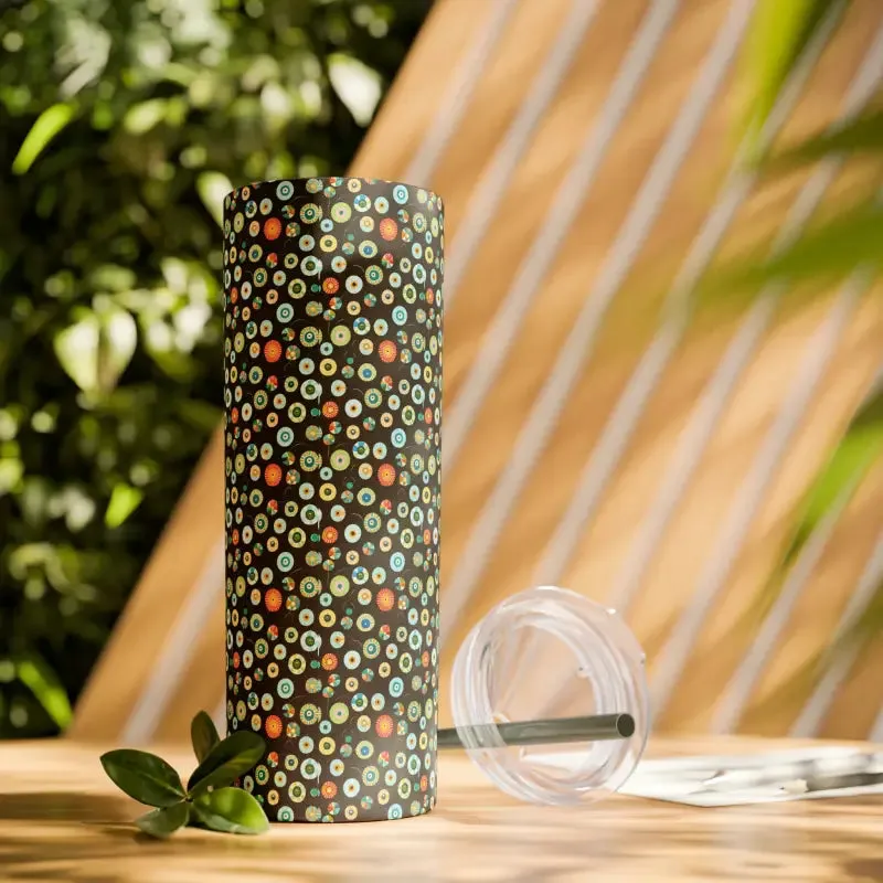 Trendy Skinny Tumbler with Color Matching Straw