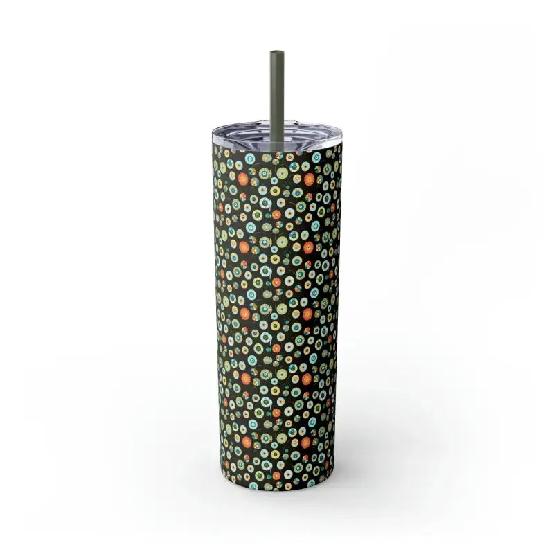 Trendy Skinny Tumbler with Color Matching Straw