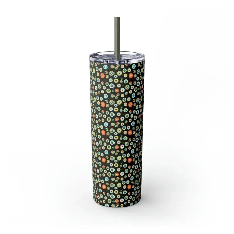 Trendy Skinny Tumbler with Color Matching Straw