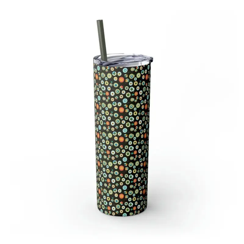 Trendy Skinny Tumbler with Color Matching Straw