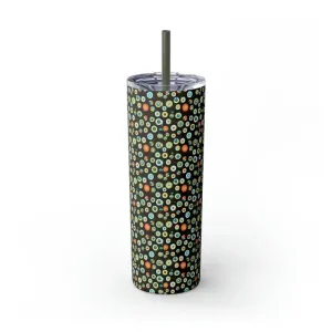 Trendy Skinny Tumbler with Color Matching Straw
