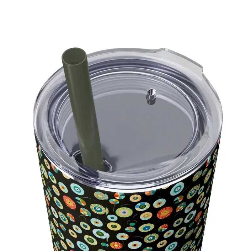Trendy Skinny Tumbler with Color Matching Straw
