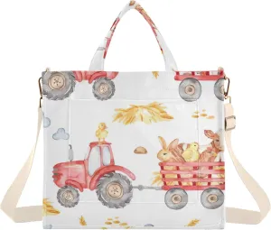 Truck Livestock Funny Large Shoulder Tote Bag Reusable Tote Handbag Teacher Tote Bag Big Purse Satchels M