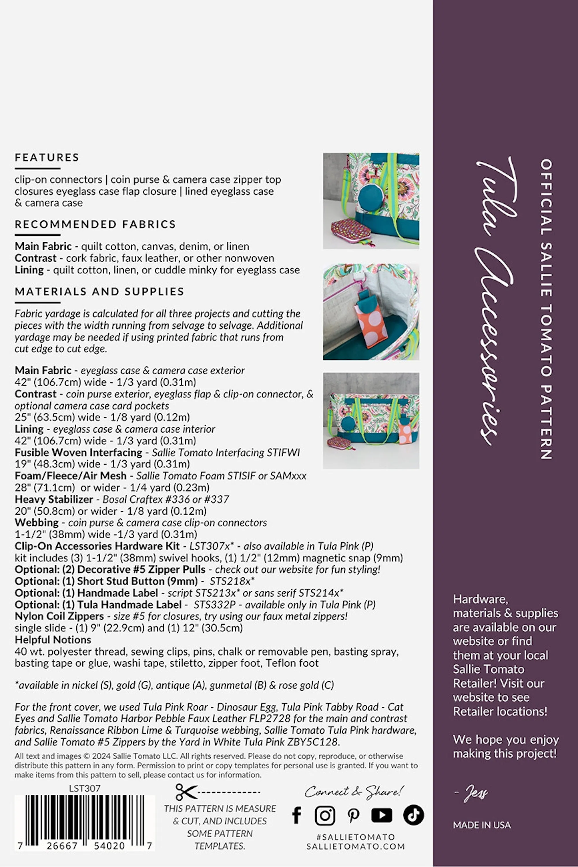 Tula Accessories "Clip-On" Pattern
