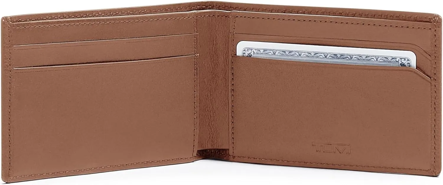 TUMI - Nassau Slim Single Billfold Wallet - Card Holder Wallet for Men & Women - RFID Wallet Protection - Nappa Leather Material - Cognac