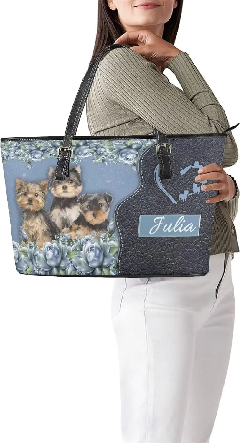 Tuoxiukan Personalized Handbags and Wallet Set for Women Clutch Purse Custom Name Tote Bag Customized Gifts for Mom