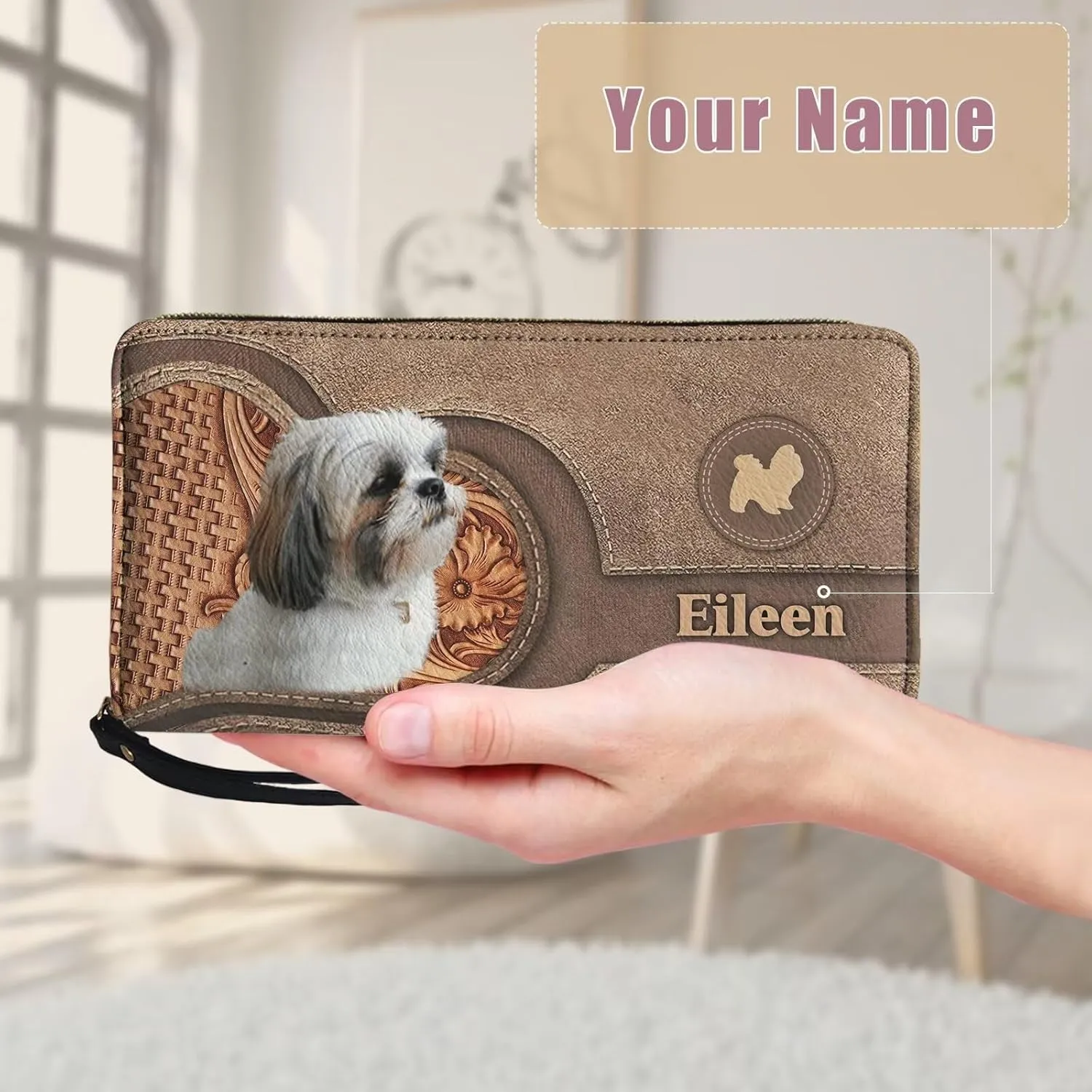 Tuoxiukan Personalized Handbags and Wallet Set for Women Clutch Purse Custom Name Tote Bag Customized Gifts for Mom