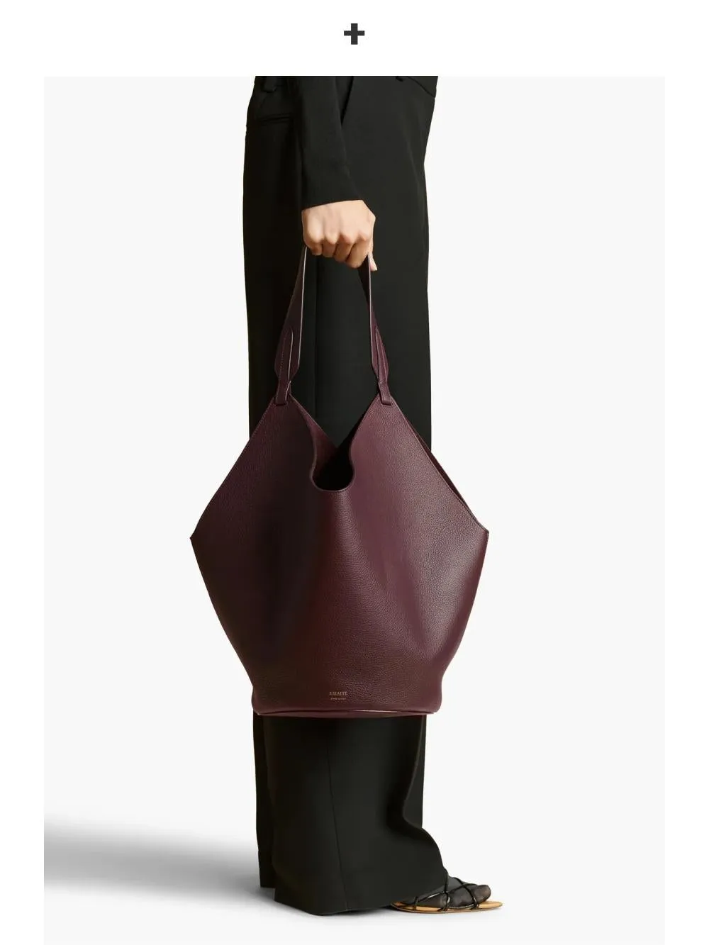Two-Tone Leather Tote Bag