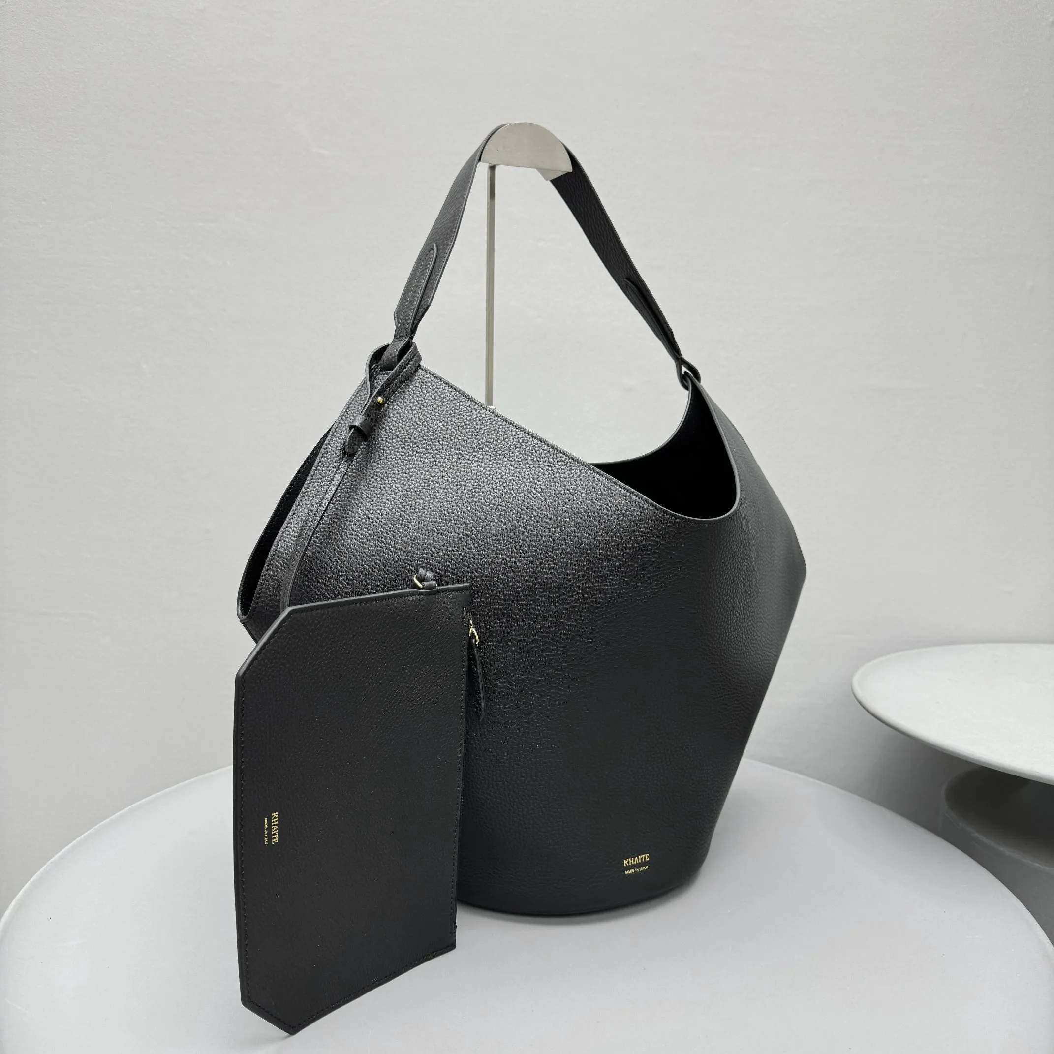 Two-Tone Leather Tote Bag