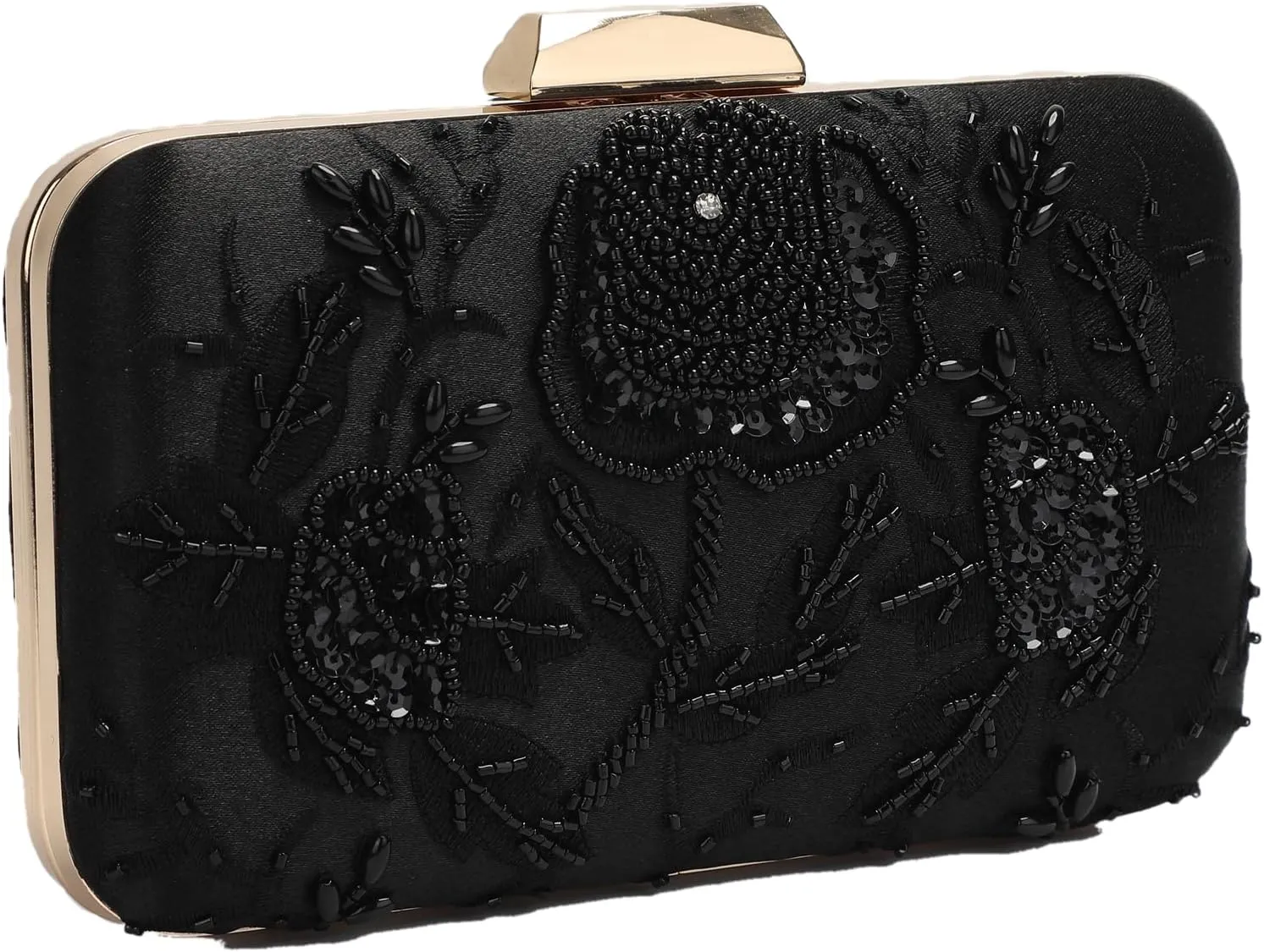 UBORSE Embroidery Sequins Beaded Clutch Evening Bags for Women Formal Party Wedding Purses