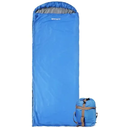 Ultra Lightweight Sleeping Bag w/ Compression Sack for Backpacking
