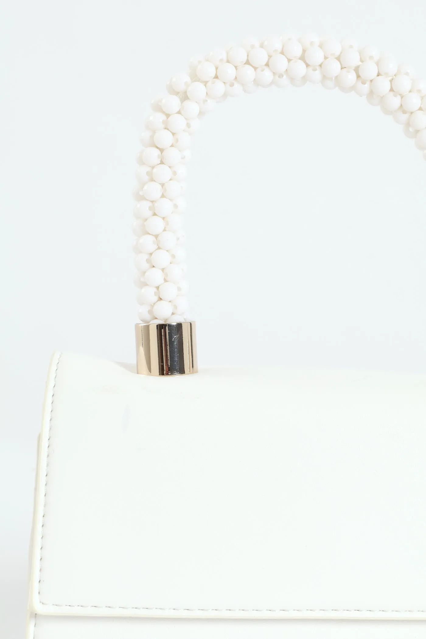 Unique Top Handle Satchel - White