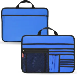 Unisex Bag Briefcase Insert Organizer for Work Office File Document Laptop Storage Organizer (S) (Blue)