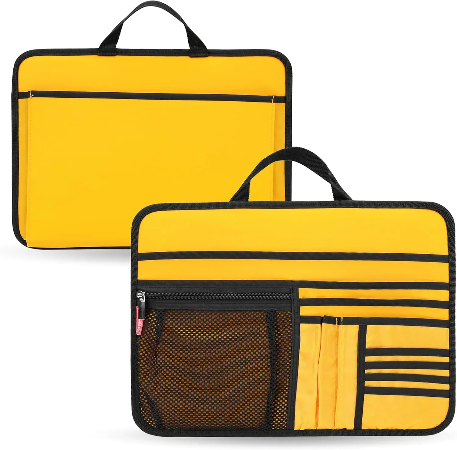 Unisex Bag Briefcase Insert Organizer for Work Office File Document Laptop Storage Organizer (S, Deep Yellow)