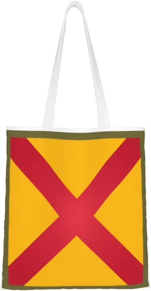 Us 63rd Cavalry Division Tote Bag for Women Canvas Shopping Bags Reusable Beach Bag Grocery Bags Tote Shoulder Bag Gift Bags