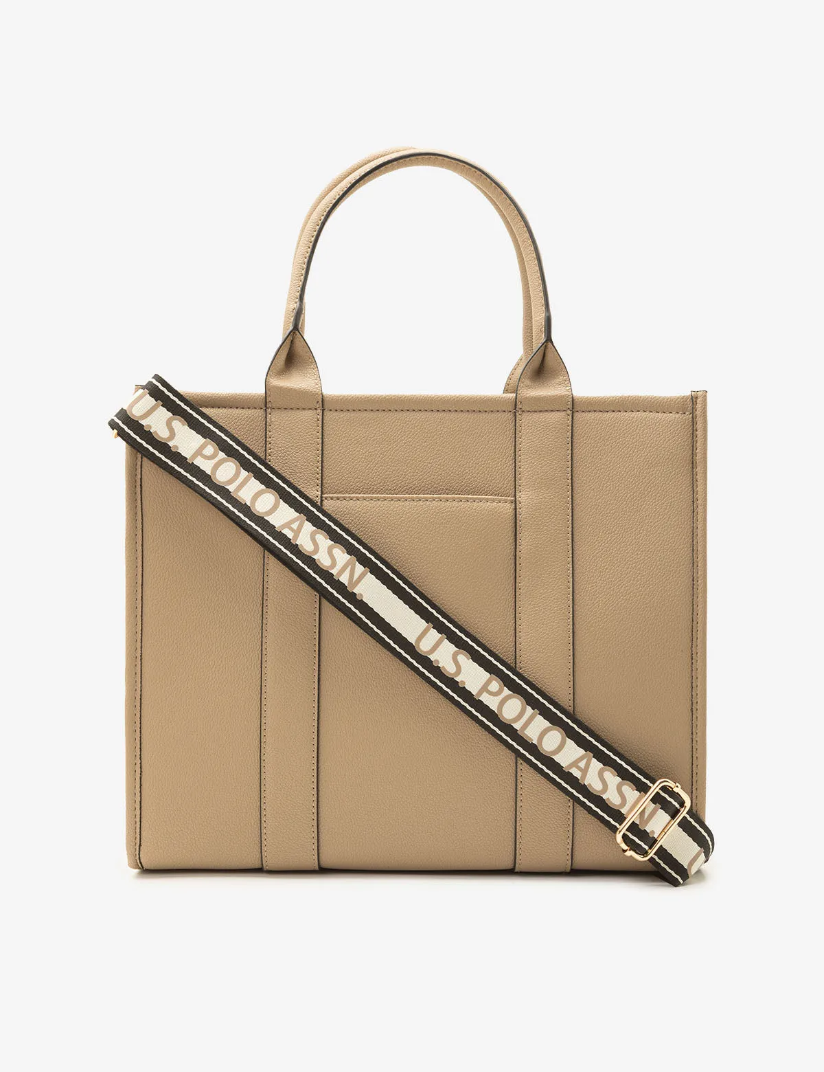 USPA BOX TOTE WITH CROSSBODY STRAP