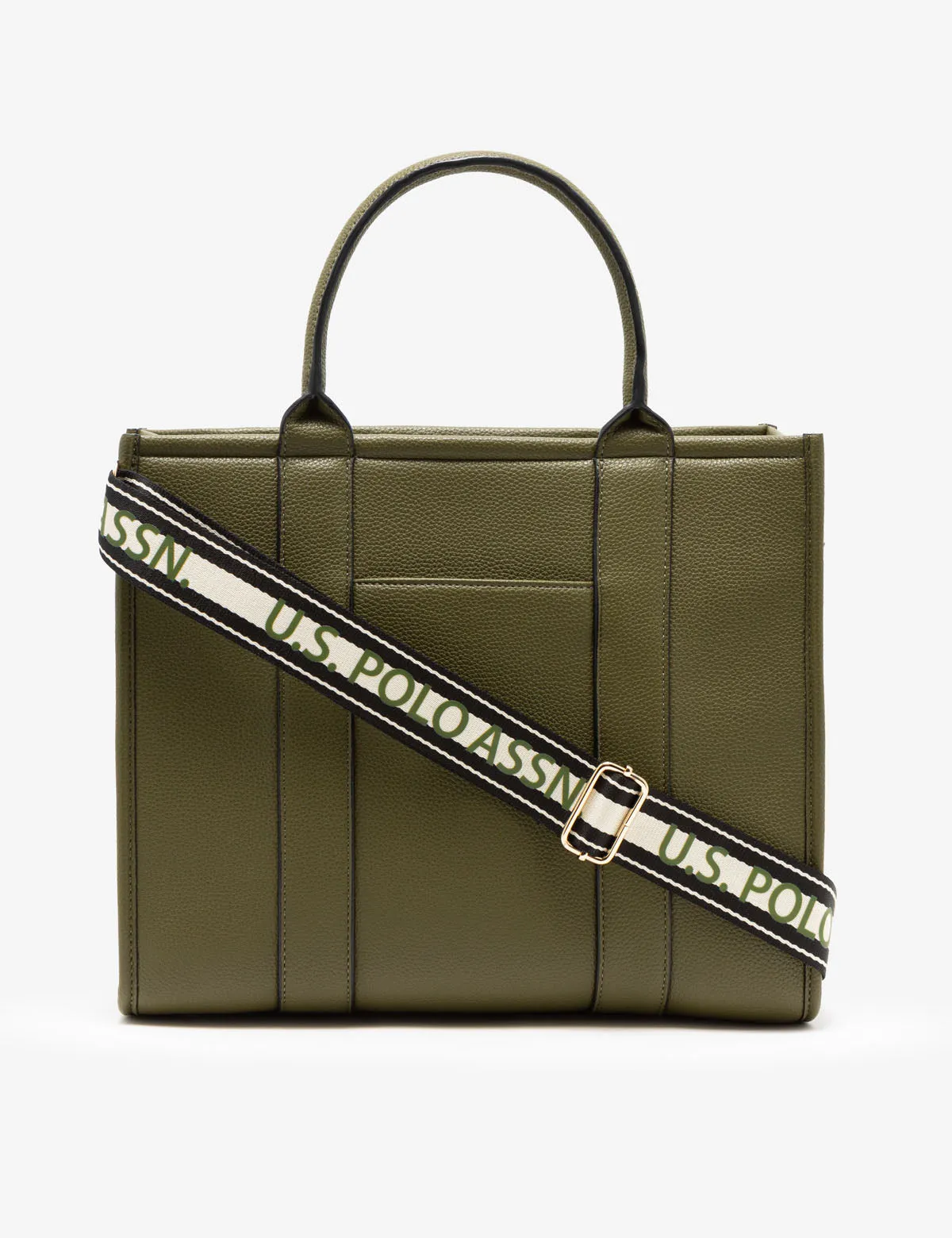 USPA BOX TOTE WITH CROSSBODY STRAP