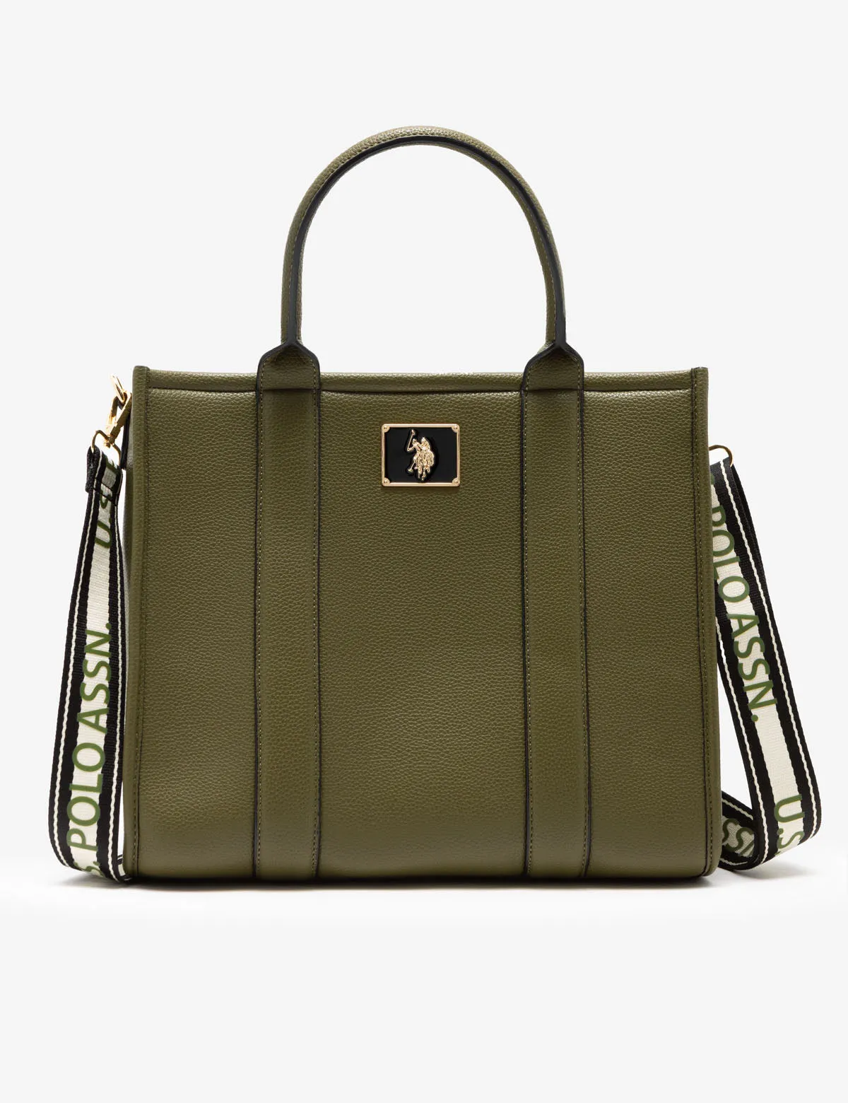 USPA BOX TOTE WITH CROSSBODY STRAP