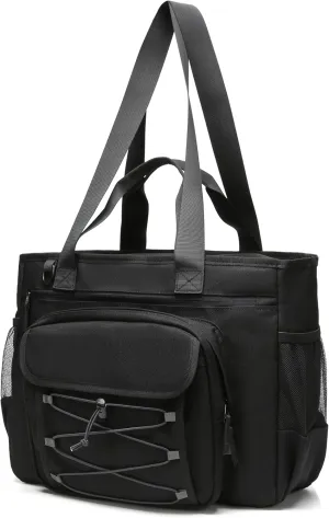 Utility Tote Bag with Zipper and Pockets for Women Large Utility Totes with Laptop Compartment