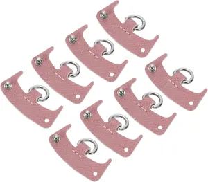 uxcell 8Pcs Leather Purse Straps, 6.4cmx2.7cm Punch-Free Buckle Bag Strap Transformation Accessories for Mini Bag Handbag Crossbody Shoulder Strap, Pink