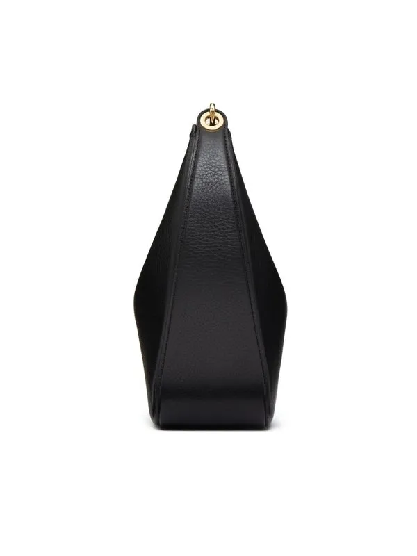 V Logo Leather Chain Shoulder Bag