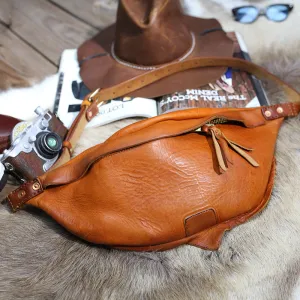 Vegetable Tanned Leather Waist Bag