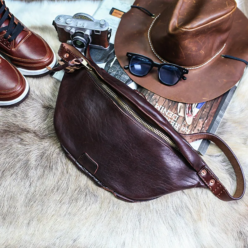 Vegetable Tanned Leather Waist Bag