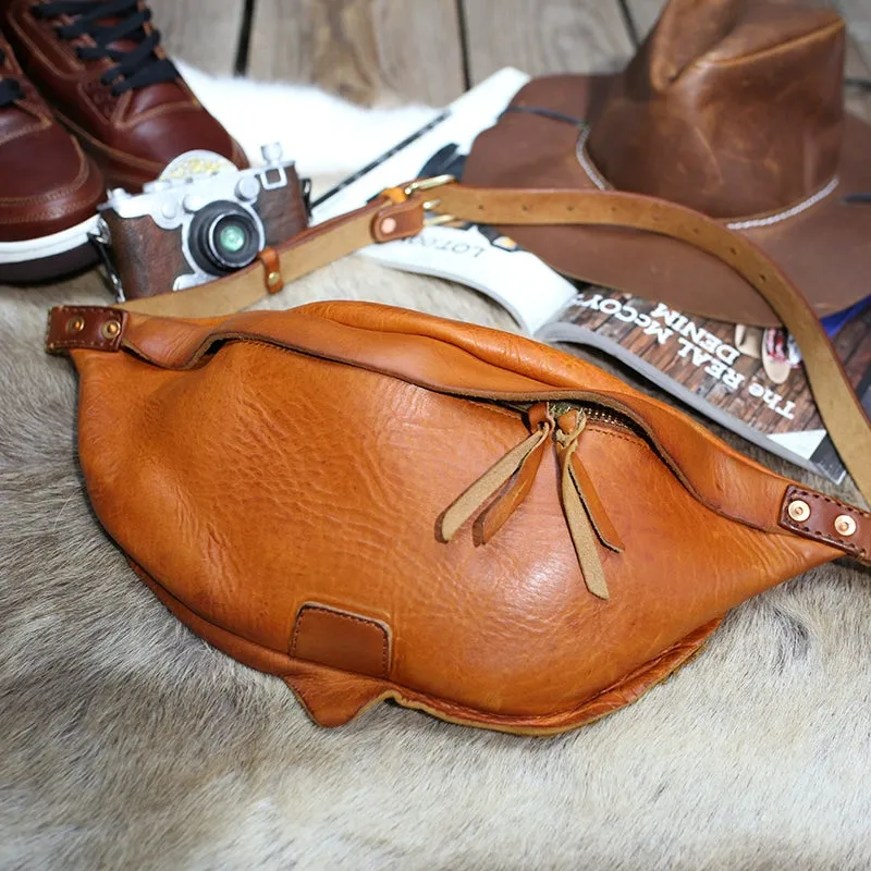 Vegetable Tanned Leather Waist Bag