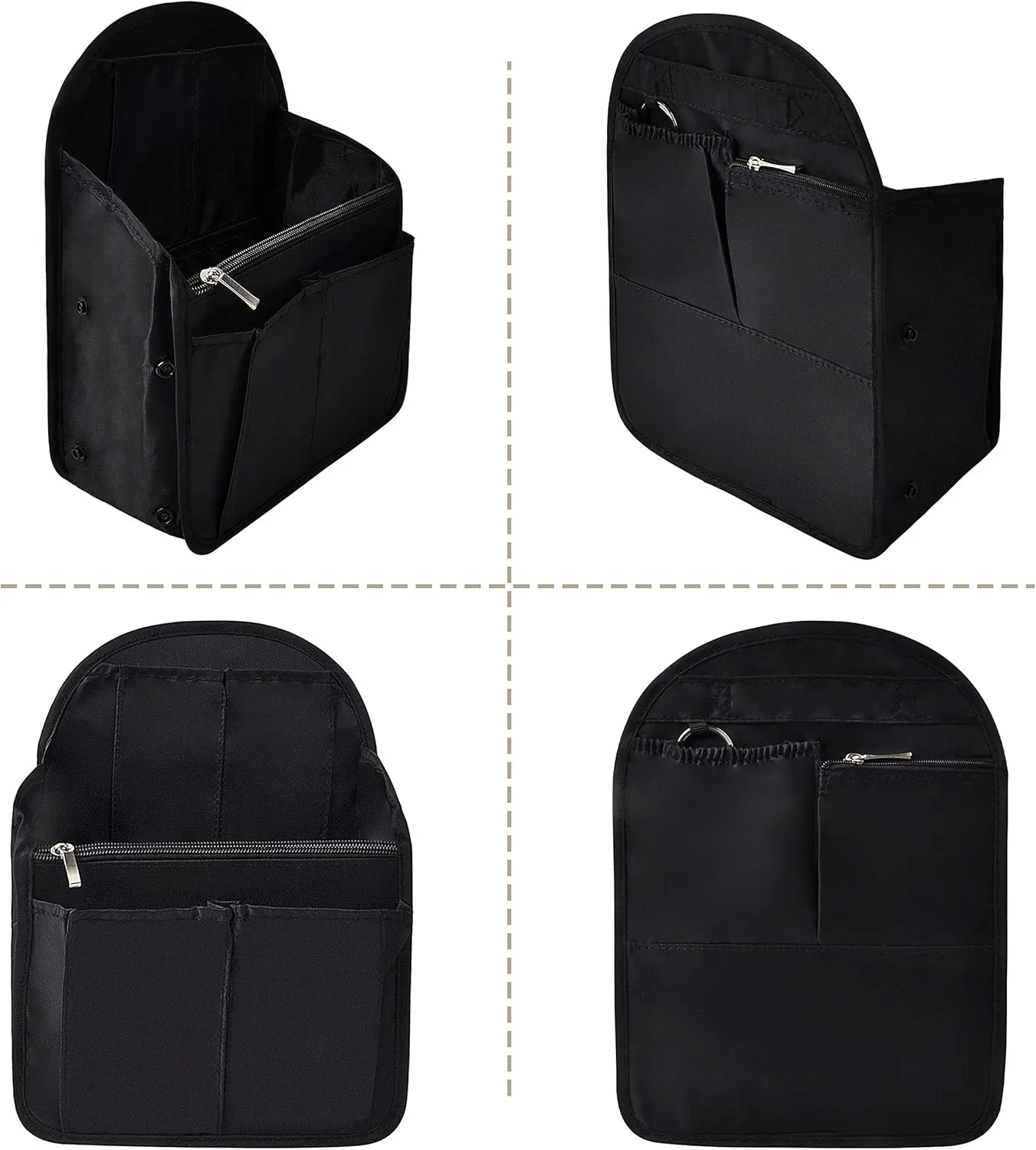 Vercord Backpack Organizer Insert Liner Hanging Travel Bag in Bag with Many Pockets
