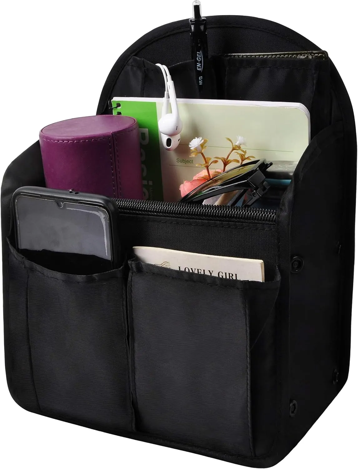 Vercord Backpack Organizer Insert Liner Hanging Travel Bag in Bag with Many Pockets
