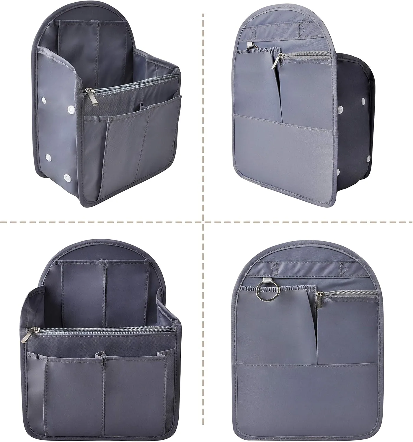 Vercord Backpack Organizer Insert Liner Hanging Travel Bag in Bag with Many Pockets