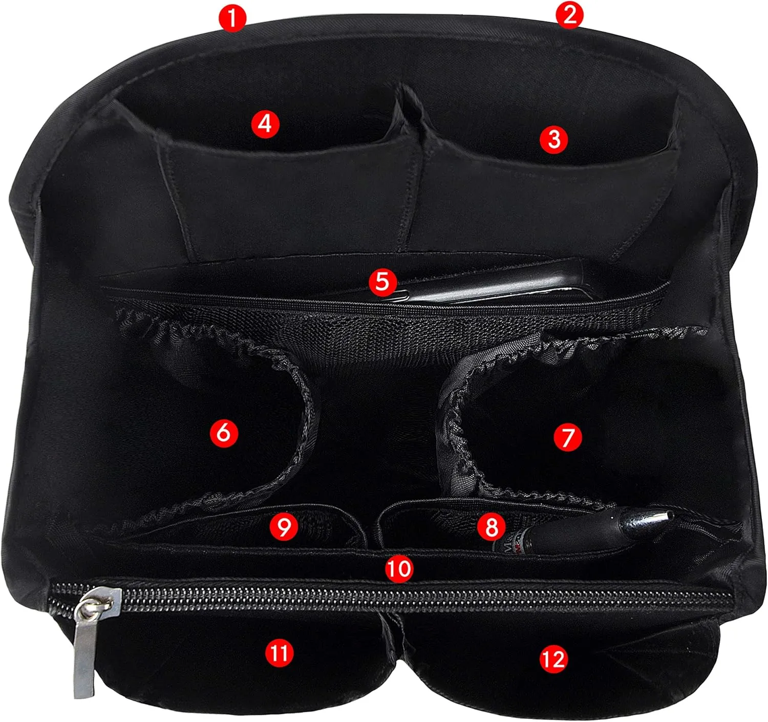 Vercord Backpack Organizer Insert Liner Hanging Travel Bag in Bag with Many Pockets